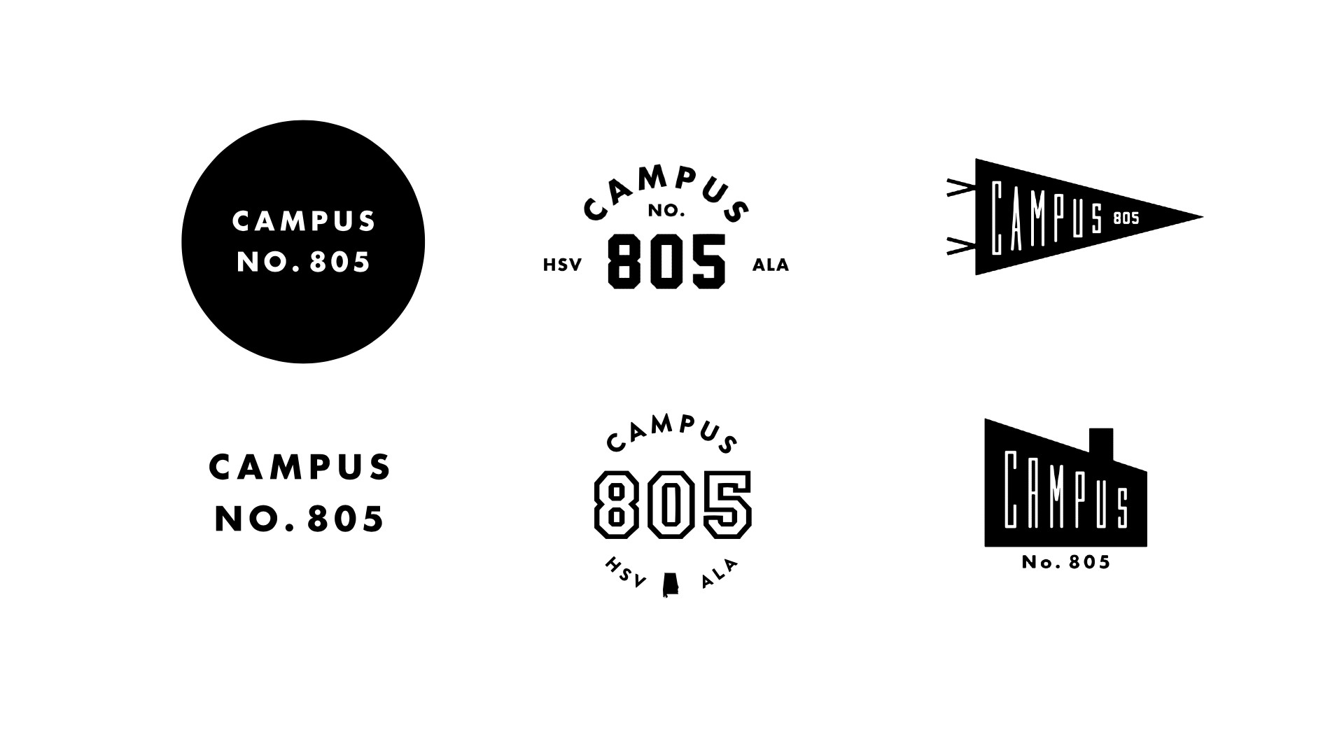 Campus No. 805 logo direction explorations