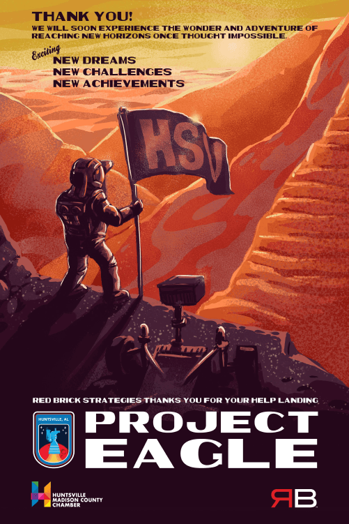 Project Eagle commemorative poster: Red Brick's thank-you to the Chamber team