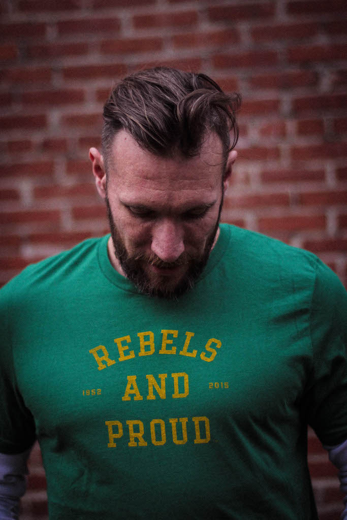 Rebels and Proud shirt &mdash; Rocket City Brand campaign photography