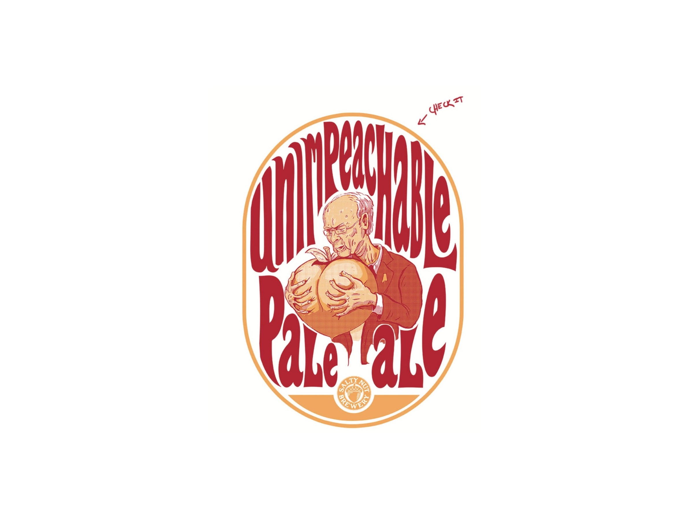 Unimpeachable Pale Ale label illustration
